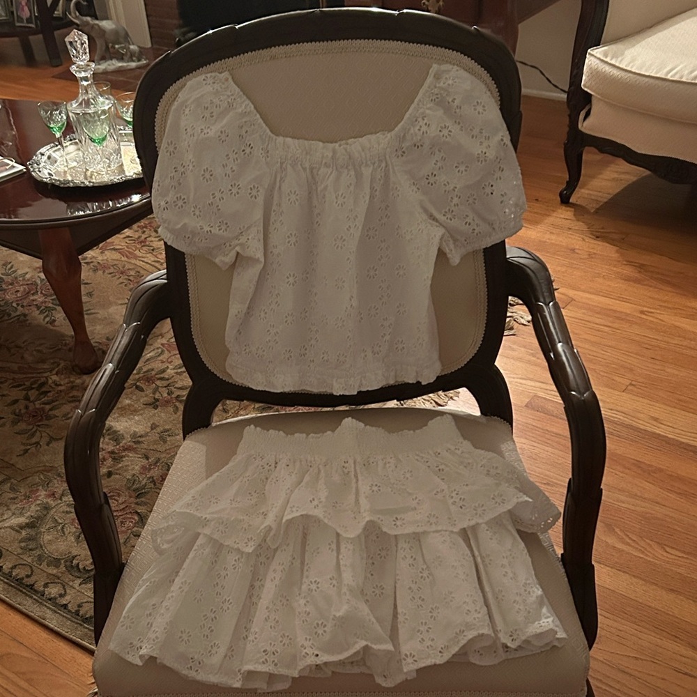 Crecuts White Eyelet set